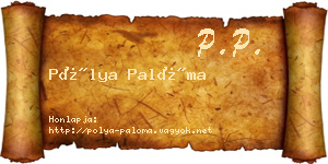 Pólya Palóma névjegykártya